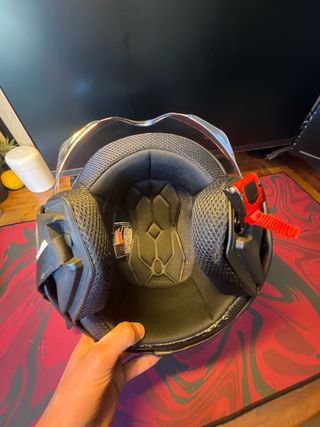 Casco Moto Unisex Negro con Visera