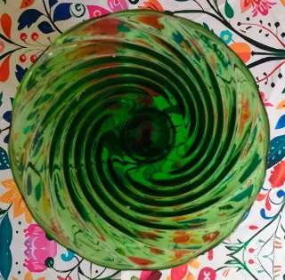 Jarrón florero de cristal