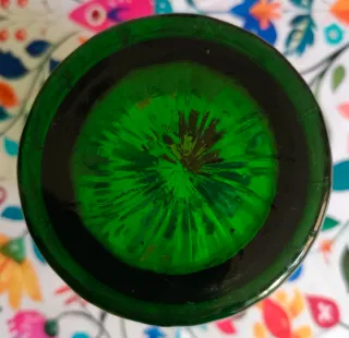 Jarrón florero de cristal