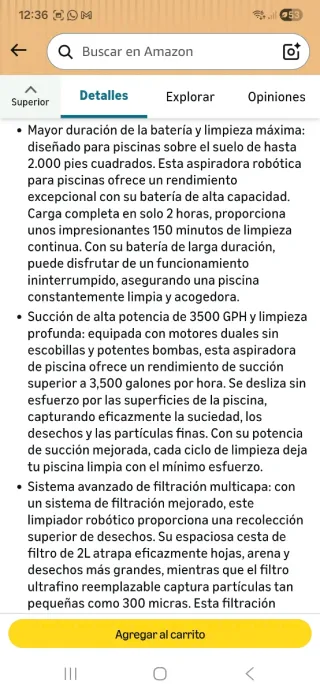 Robot Limpiafondos Reriou SAT10