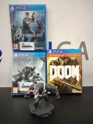 Lote 3 Juegos PS4 + Figura Venom