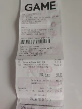 Sony PlayStation Portal PS5 Portátil Blanca