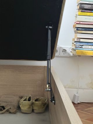 Canapé abatible matrimonial madera y tela