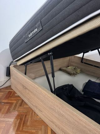 Canapé abatible matrimonial madera y tela