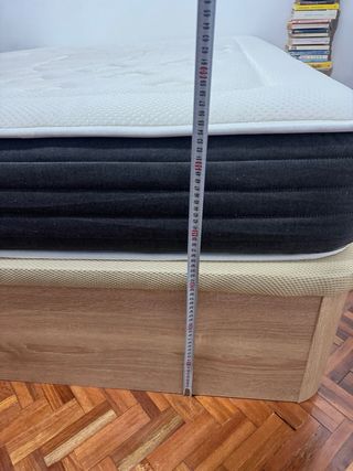 Canapé abatible matrimonial madera y tela