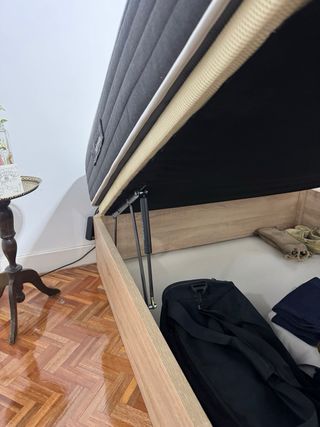 Canapé abatible matrimonial madera y tela