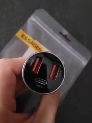 Cargador Coche 80W ESSAGER 2USB-A+Type-C
