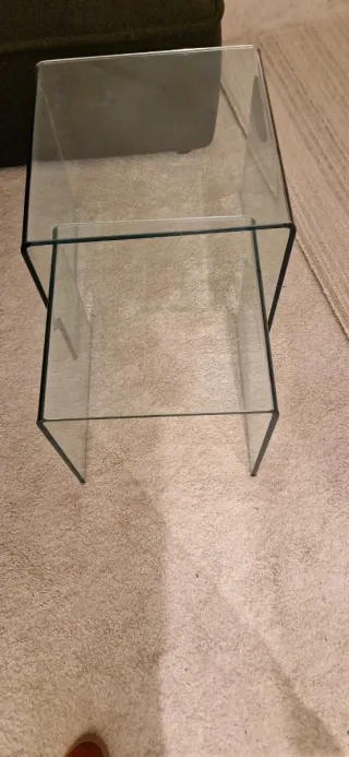 Tavoli in vetro per soggiorno (2 unità)