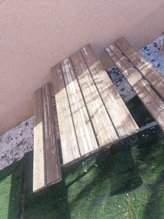 Mesa picnic madera y metal 165cm