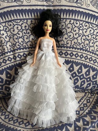 Muñeca Barbie Novia Vestido Blanco