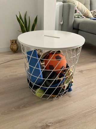 Cesto Metálico Decorativo Blanco