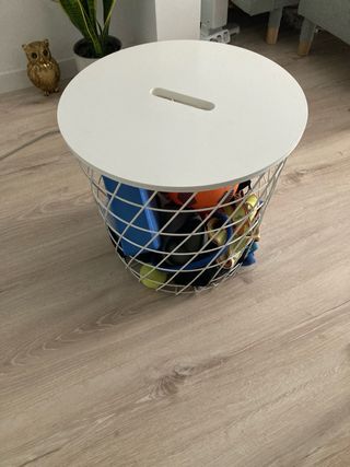 Cesto Metálico Decorativo Blanco