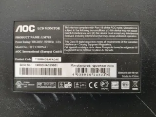 Monitor AOC con altoparlanti