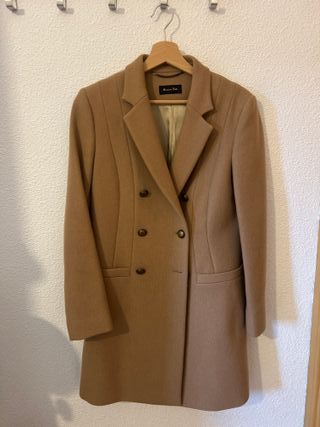 Abrigo Massimo Dutti Beige 100% lana