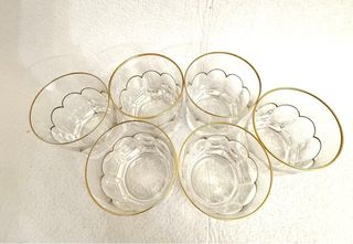 Bicchieri Cristalleria Montbronn oro