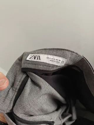 Pantalón Zara Hombre Gris Talla S