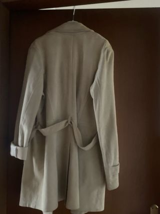 Trench scamosciato beige vintage