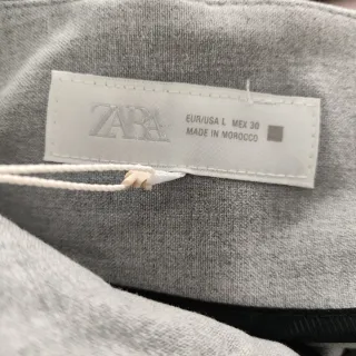 Zara Bermuda Larga Gris Talla L