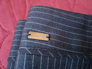 Traje de chaqueta rayas mujer gris