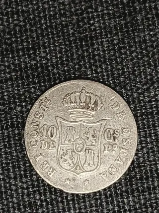 Moneda 10 Céntimos Peso Manila 1881 Alfonso XII