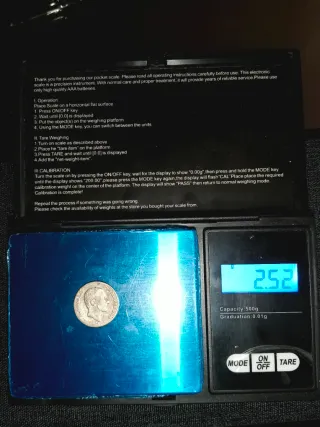 Moneda 10 Céntimos Peso Manila 1881 Alfonso XII