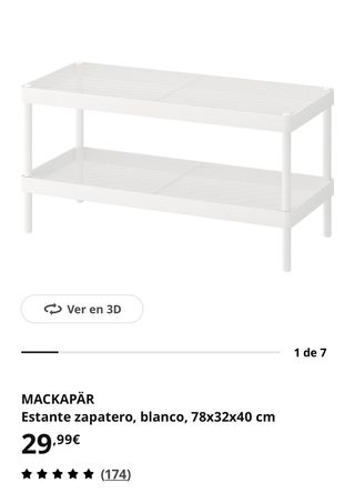 Estante Zapatero Mackapär Ikea Blanco
