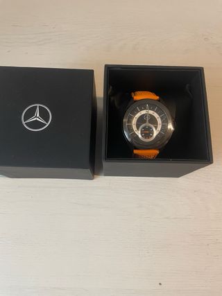 Reloj Mercedes-Benz Original Negro Naranja Nuevo