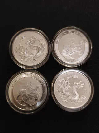 Onza de Plata Dragón China 2025