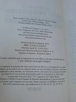 El hogar de Miss Peregrine para niños peculiare...