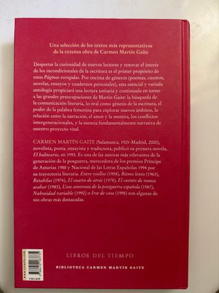 Libro Páginas escogidas de Carmen Martín Gaite