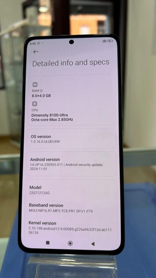 Xiaomi 12T Nero 256GB 8GB RAM 5G