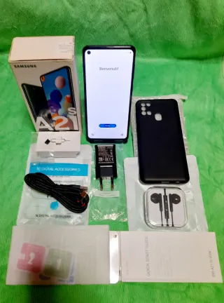 ♨️$amsung Galaxy A21s 64GB "Negro"+ Accesorios