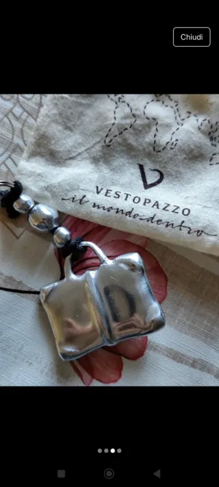 Portachiavi Vesto pazzo borsa argento