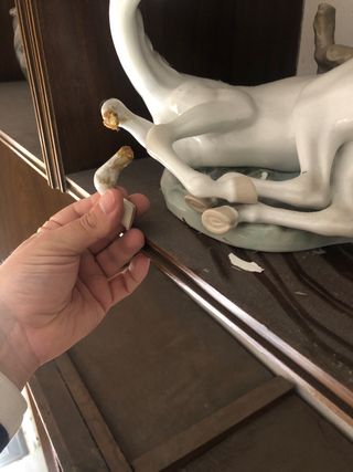 Escultura Lladro Caballos Porcelana