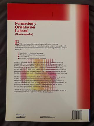 Formación y orientación laboral. Grado superior
