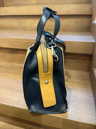 Bolso Paco Martinez Mano/Bandolera Beige/Azul