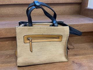 Bolso Paco Martinez Mano/Bandolera Beige/Azul