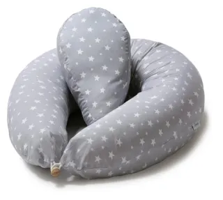 Cojín de lactancia gris estrellas NIMO