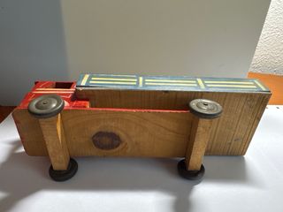 Antiguo Juguete camión  de madera