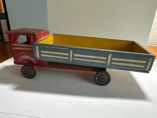 Antiguo Juguete camión  de madera