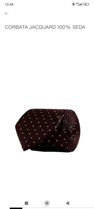 Corbata Zara Seda Lunares Hombre