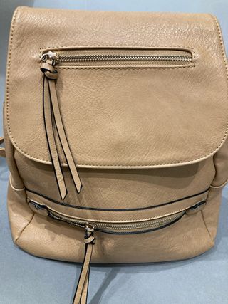 Mochila bolso beige