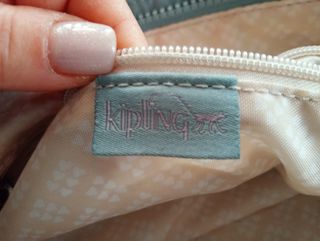 Borsa Kipling azzurro chiaro con opzione tracolla