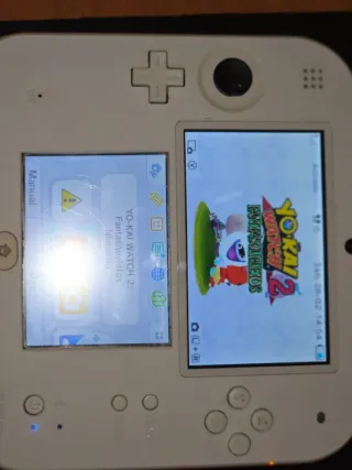 Nintendo 2DS Bianca + Yo-Kai Watch 2 + Caricatore