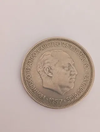 Moneda 25 Pesetas Franco 1957