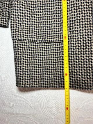 Abrigo Zara De pata de gallo (blanco/negro)...