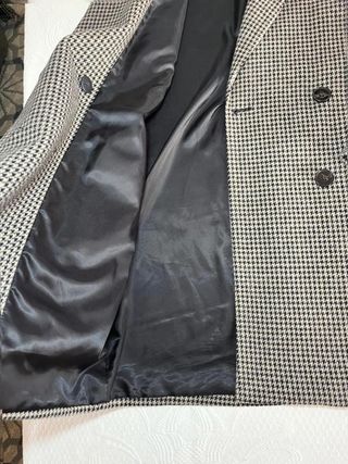 Abrigo Zara De pata de gallo (blanco/negro)...