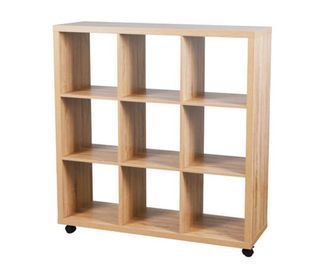 Juego de estanterías modular 3x3 con ruedas