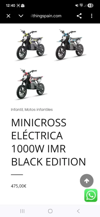 Moto Eléctrica Infantil MR 36