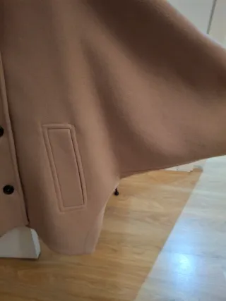 Abrigo lana MANTECO camel de Zara